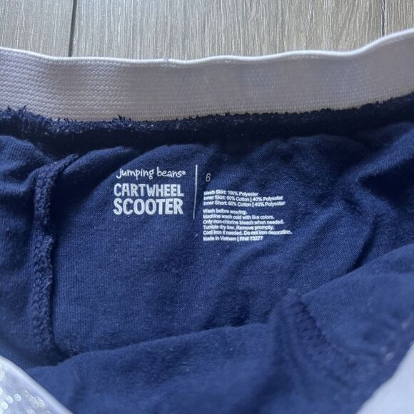 Jumping Beans Tulle Stars Print Scooter Skort Navy Silver Size 6 - Picture 4 of 4